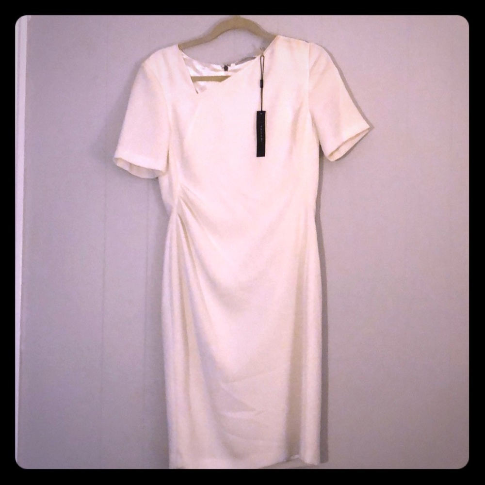 NWT Tahari size 8 white midi dress
